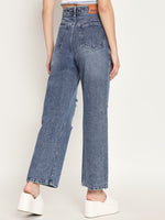 Load image into Gallery viewer, Women&#39;s distressed baggy jeans
