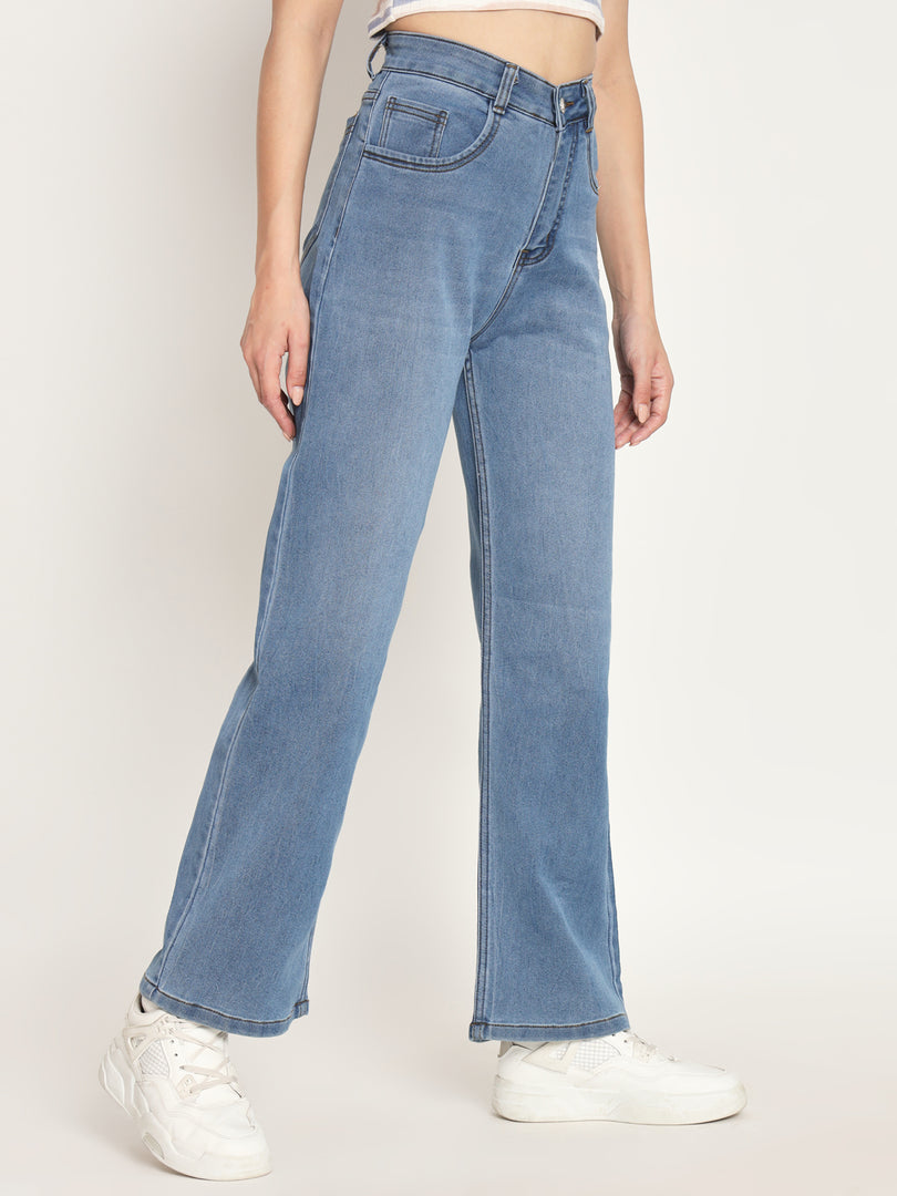 Women's french blue straight jeans