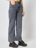 Load image into Gallery viewer, Smoke grey straight fit jeans (W)
