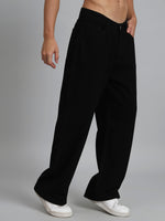 Load image into Gallery viewer, Men&#39;s basic black baggy jeans
