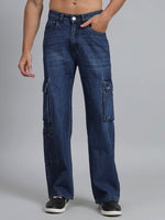 Load image into Gallery viewer, Men&#39;s straight fit 3 pocket cargo jeans
