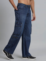 Load image into Gallery viewer, Men&#39;s straight fit 3 pocket cargo jeans
