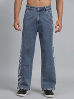 Load image into Gallery viewer, Men&#39;s laser print side panel jeans
