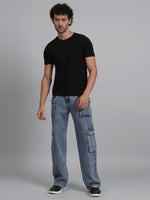 Load image into Gallery viewer, Men&#39;s loose fit 4 pocket cargo jeans
