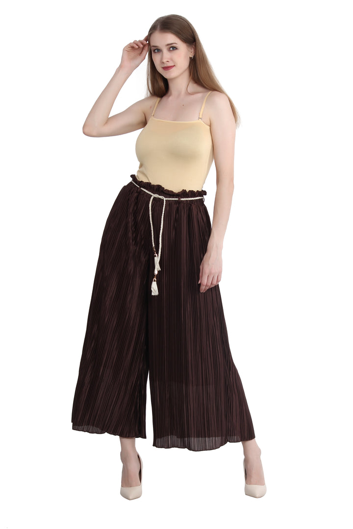 Women's Flared Pleated Palazzo