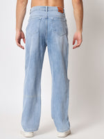 Load image into Gallery viewer, Mid distress straight fit jeans
