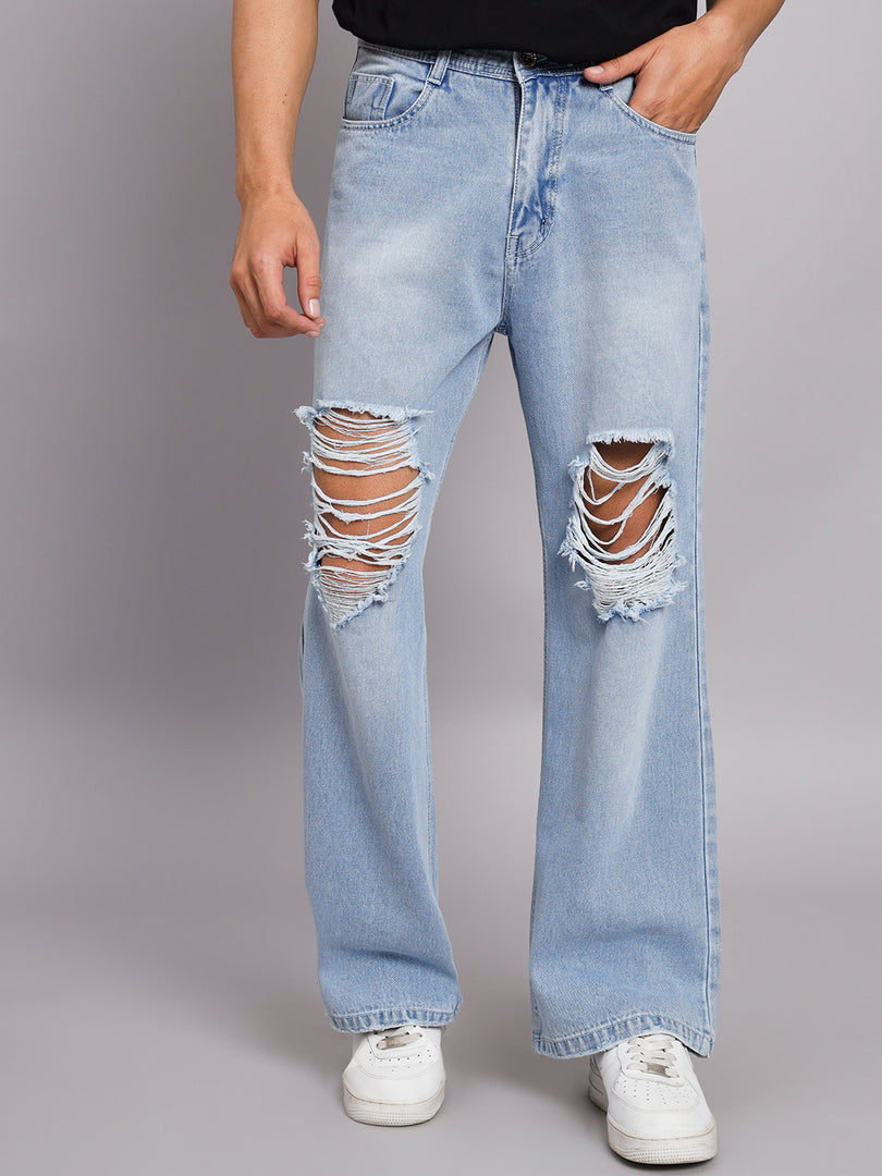 Heavy damaged baggy jeans