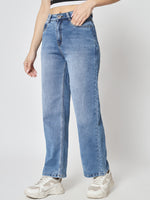 Load image into Gallery viewer, Ice Blue Straight Fit Jeans(W)
