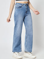 Load image into Gallery viewer, Ice Blue Straight Fit Jeans(W)
